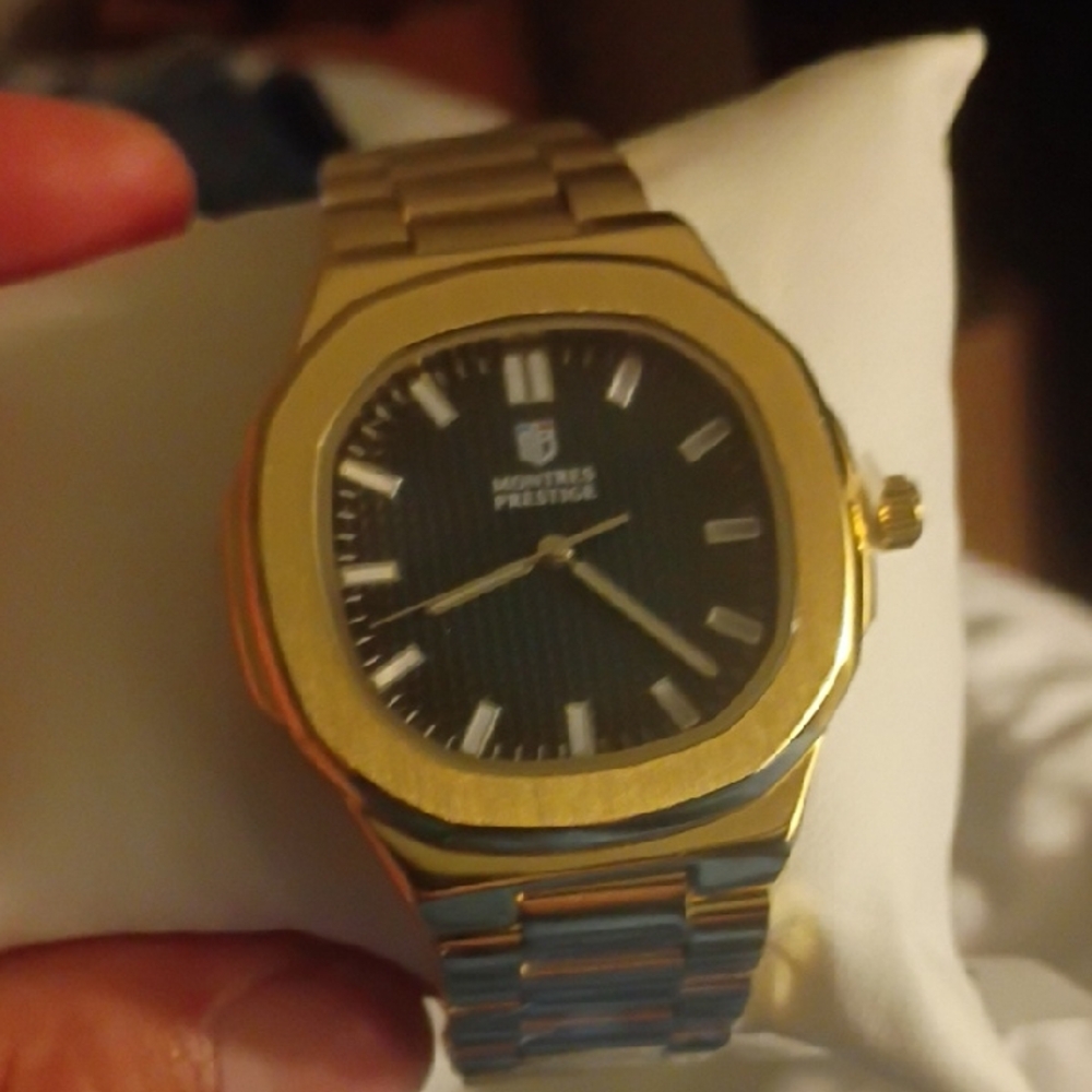 Gold and Black Smartwatch